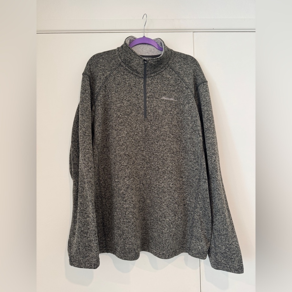 Eddie Bauer Men’s Xxl Quarter Zip Sweater | Charcoal | Great Quality